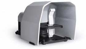 Педаль одиночная 2x(1НО+1НЗ) с защитным кожухом (алюм.) сер. цвета (250В AC 4А) IP65 EMAS PDKS11GX10G