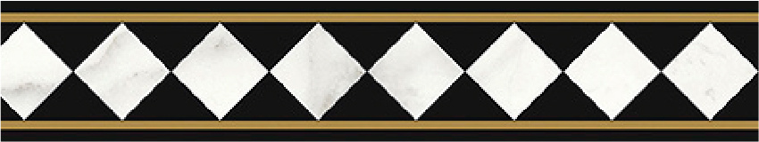 Бордюр Victorian Marble Diamond Border Gls 7.5х40