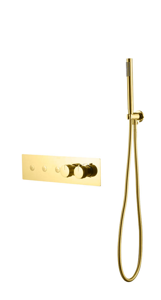 Смеситель FUSION TERMO с ручным душем GOLD