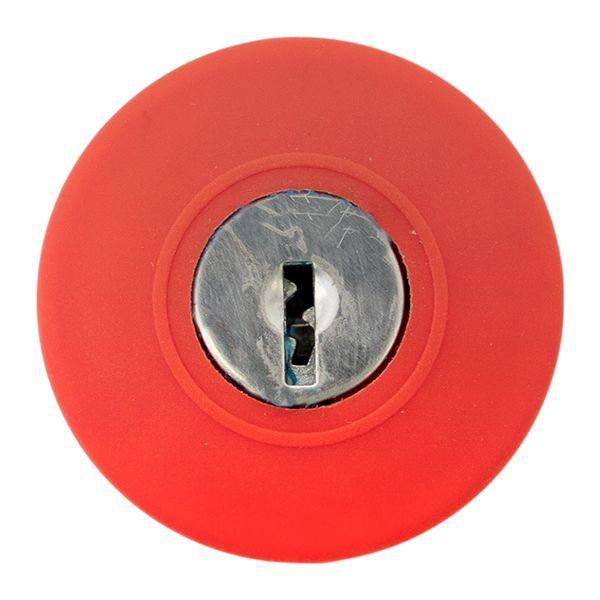 Механизм кнопки исполнительный XB4 "Грибок" IP65 поворотный с фиксацией с замком красн. EKF XB4BA1F-R-65