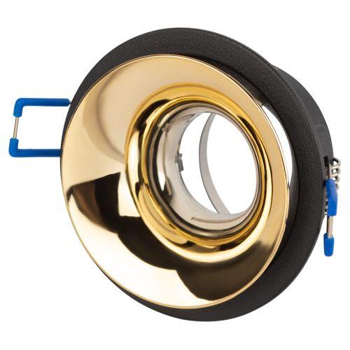 Светильник декоративный KL103 BK/GD MR16 GU5.3 встраив. черн. золото ЭРА Б0056357