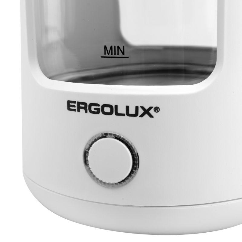 Чайник электрический ELX-KG08-C01 стекло/пластик 1.8л 220-240В 1800Вт бел. ERGOLUX 15334