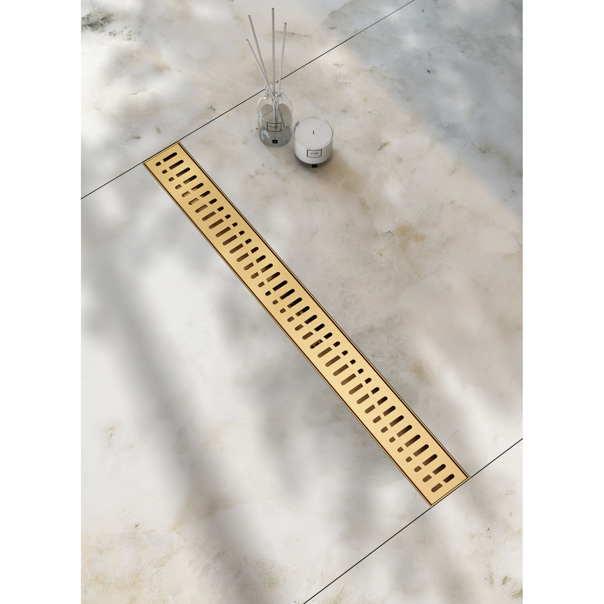 Душевой лоток Raglo R650.60.03, сатин золотой