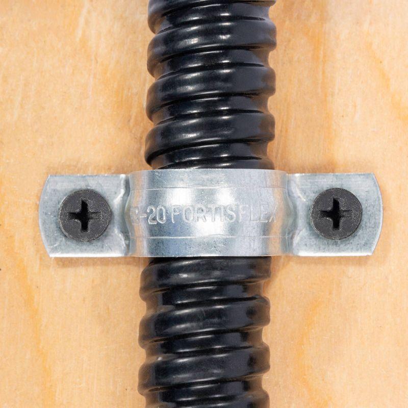 Скоба крепежная двухлапковая СМД d12-13мм метал. оцинк. (уп.100шт) Fortisflex 52423