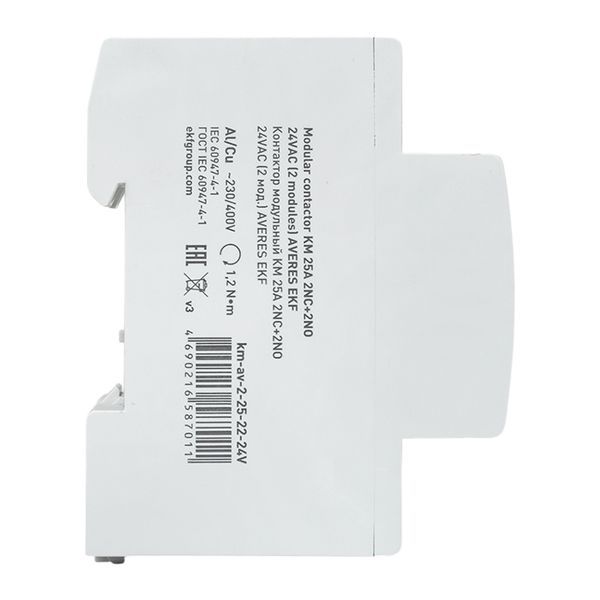 Контактор модульный КМ 25А 2NC+2NO 24В AC (2 мод.) AVERES EKF km-av-2-25-22-24V