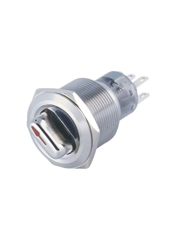 Переключатель GQ22-L-22X/31/S IP65 2НО+2НЗ на 3 положения с фиксацией I-O-II d22мм метал. Электротехник ET259212