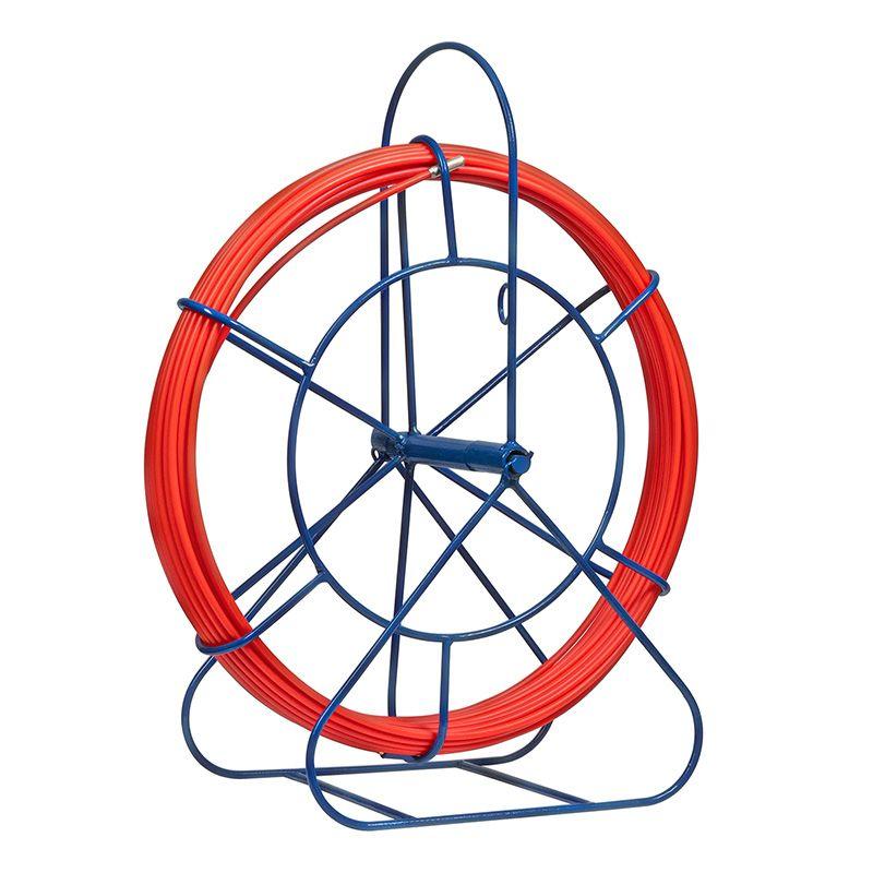 Протяжка кабельная (УЗК в напольной катушке) стеклопруток d6.0мм 30м красн. Rexant 47-2030