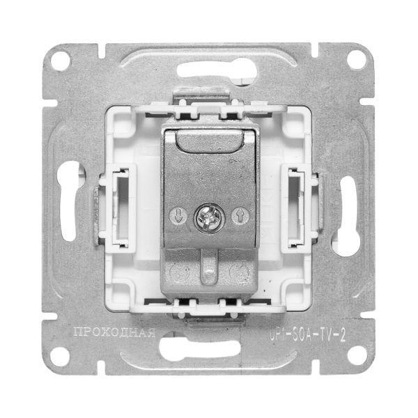 Розетка телевизионная проходная TV СП Эпика механизм алюм. EKF UP1-SOA-TV-2