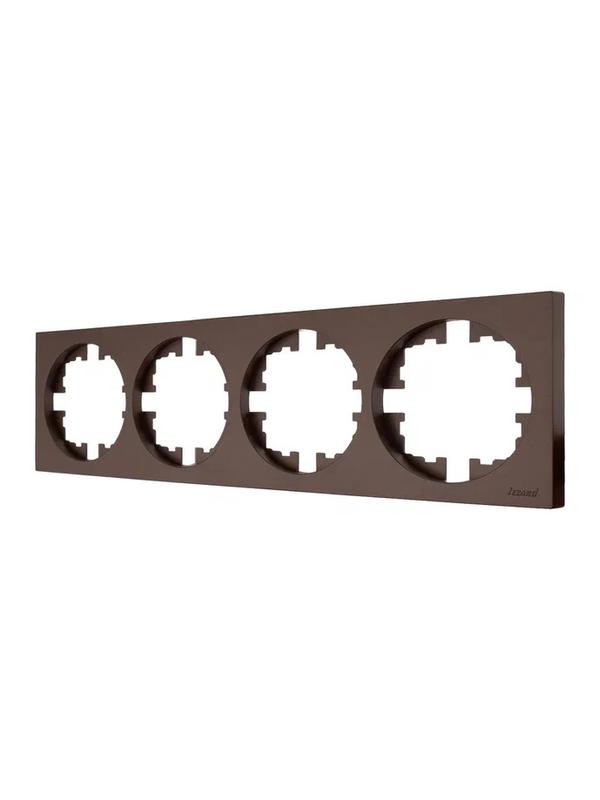 Рамка 4-м OSEN горизонт. квадрат шоколадLEZARD 743-7300-149
