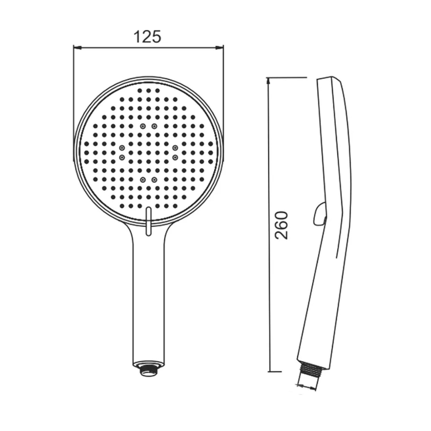 Лейка для душа Splenka S450.50, хром