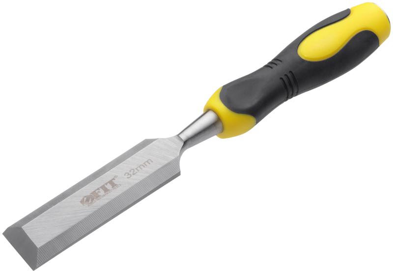 Стамеска профи CrV двухцветная прорезиненная ручка 32мм FIT 43184