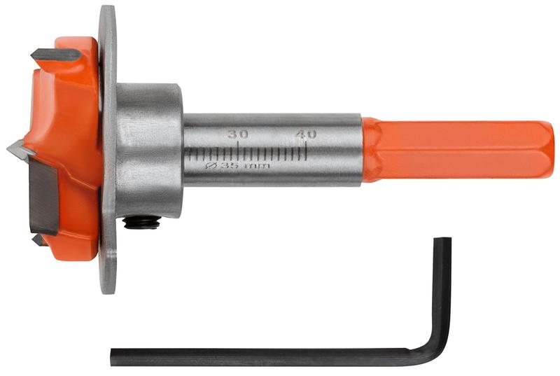 Сверло Форстнера (фреза) с карбидными вставками и ограничителем глубины 35мм FIT 36517