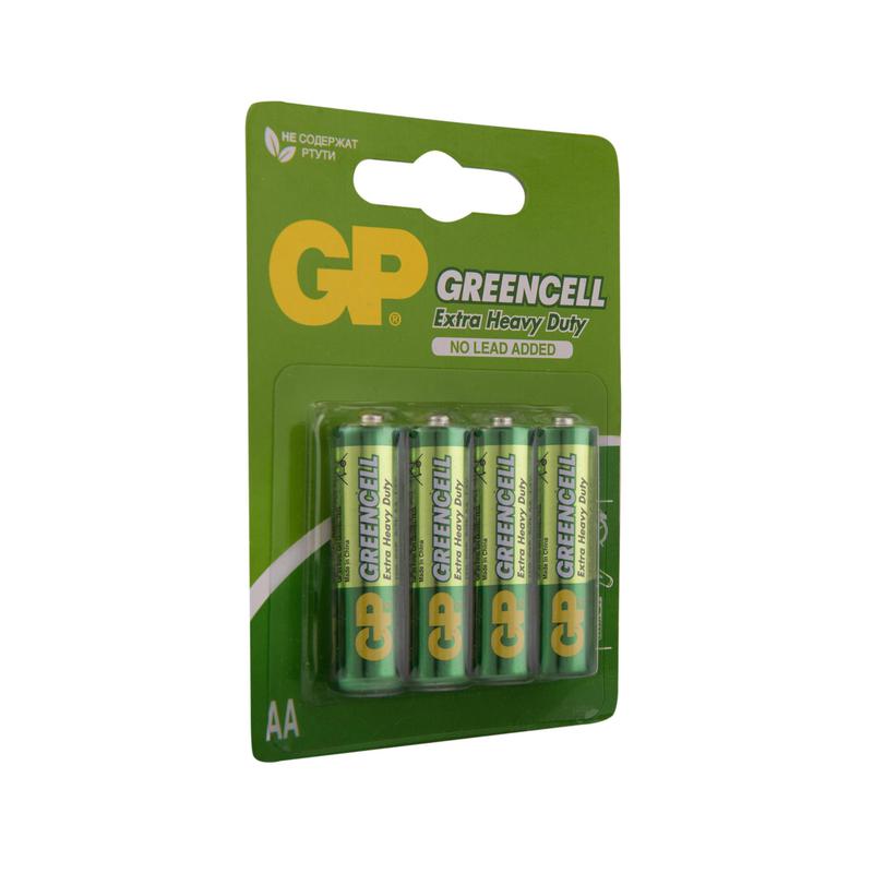 Элемент питания солевой AA/R6 1.5В GreenCell (блист.4шт) GP 2769