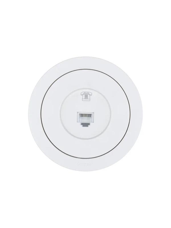 Розетка телефонная СП OSEN RJ11 евро механизм белая LEZARD 743-0288-137