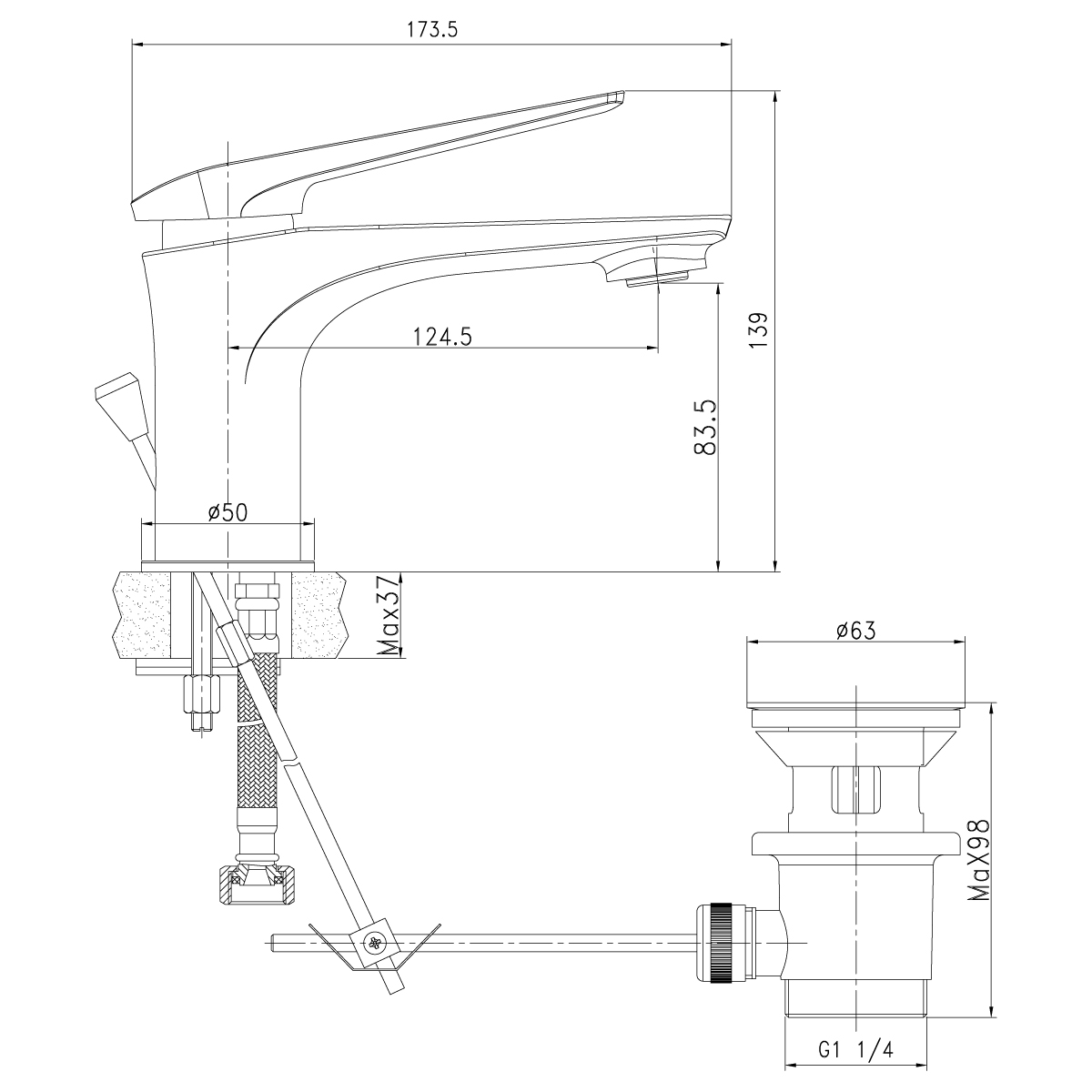 Смеситель для раковины Lemark Allegro (LM5906CW)