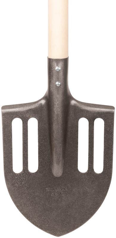 Лопата штыковая облегченная 210х385х1440мм V-ручка; деревянный черенок; рельсовая сталь 77192