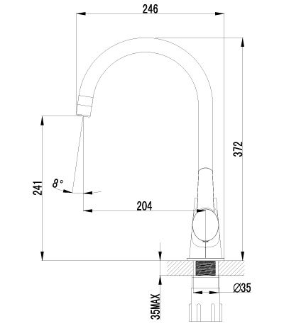 Смеситель для кухонной мойки Lemark Atlantiss (LM3255C)