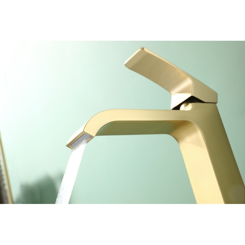 Смеситель для раковины высокий Raglo R02.15.03, золотой сатин