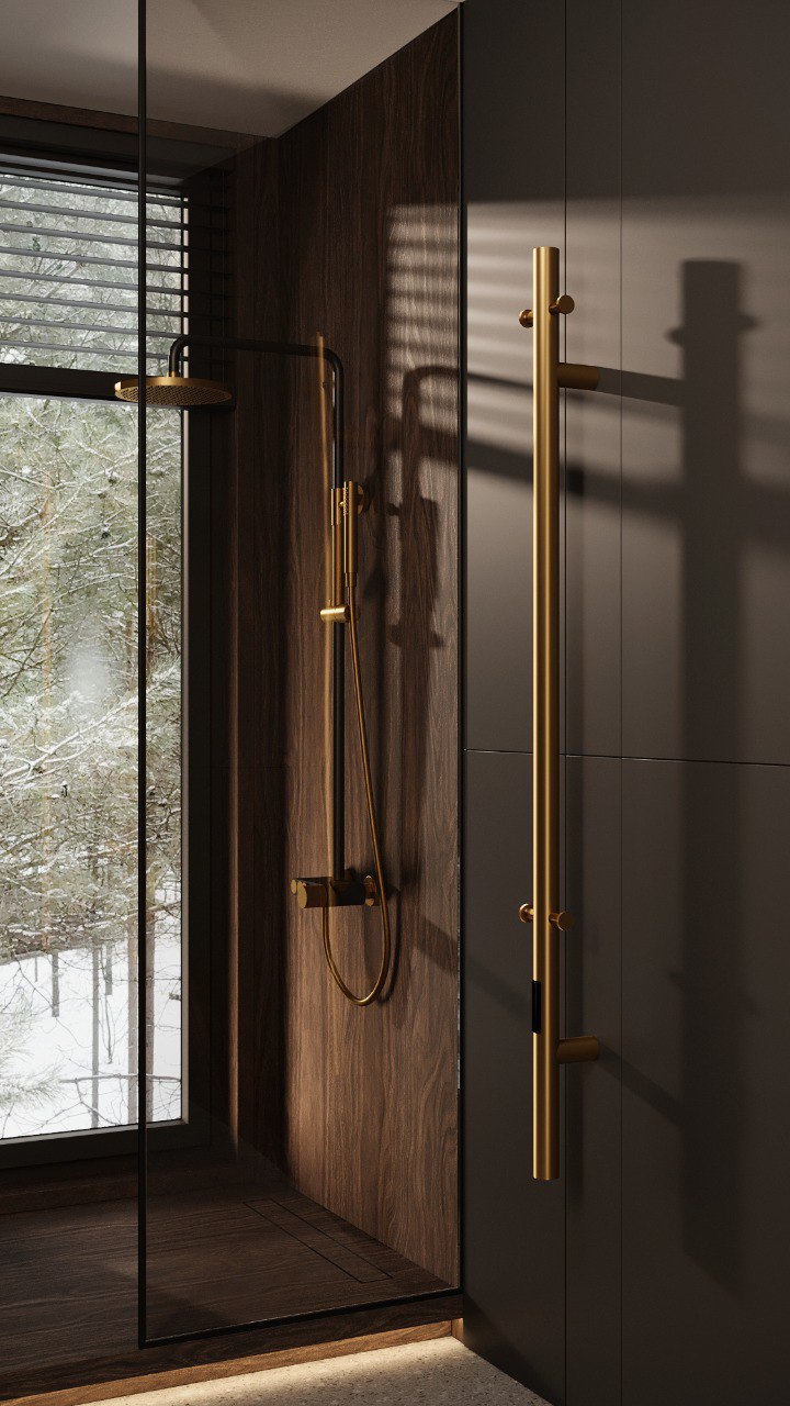 Полотенцесушитель электрический Uno MATT GOLD