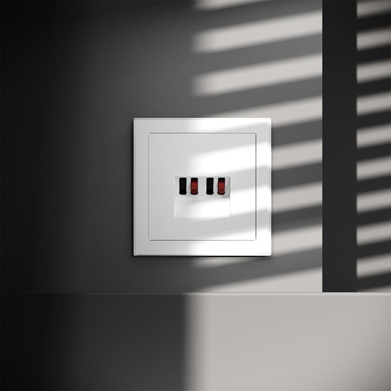 Розетка акустическая 4-м СП S70 механизм бел. матов. Voltum VLS060302