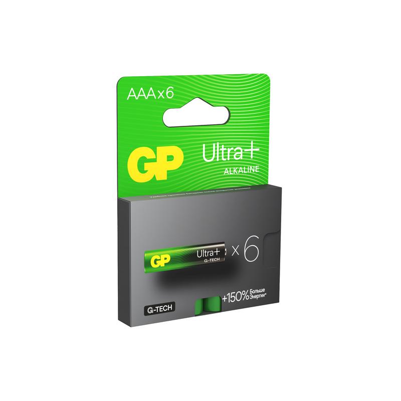 Элемент питания алкалиновый AAA/LR03 1.5В Ultra Plus Alkaline G-Tech (блист.6шт) GP 619