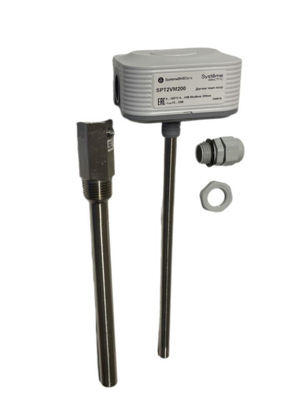 Датчик температуры погружной 0-100град.C/0-10В RS485/Modbus 200мм 24В с гильзой SE SPT2VM200