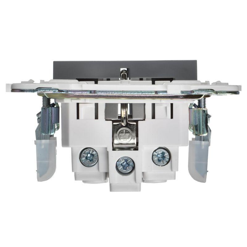 Розетка SKANDY 16А с заземл. защ. шторки SK-R04Gr сер. IEK SK-R14-16-K03