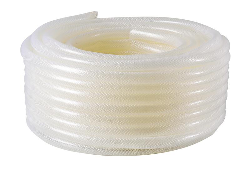 Шланг поливочный "Силикон" трехслойный армированный 3/4дюйм 50м прозр. Вихрь 73/7/2/32