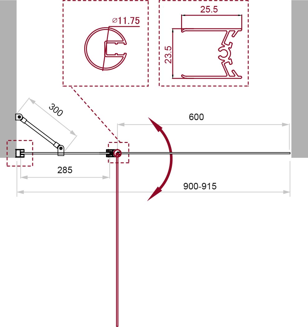 Душевая шторка на ванну BelBagno UNO-V-11-90/150-P-Cr-L