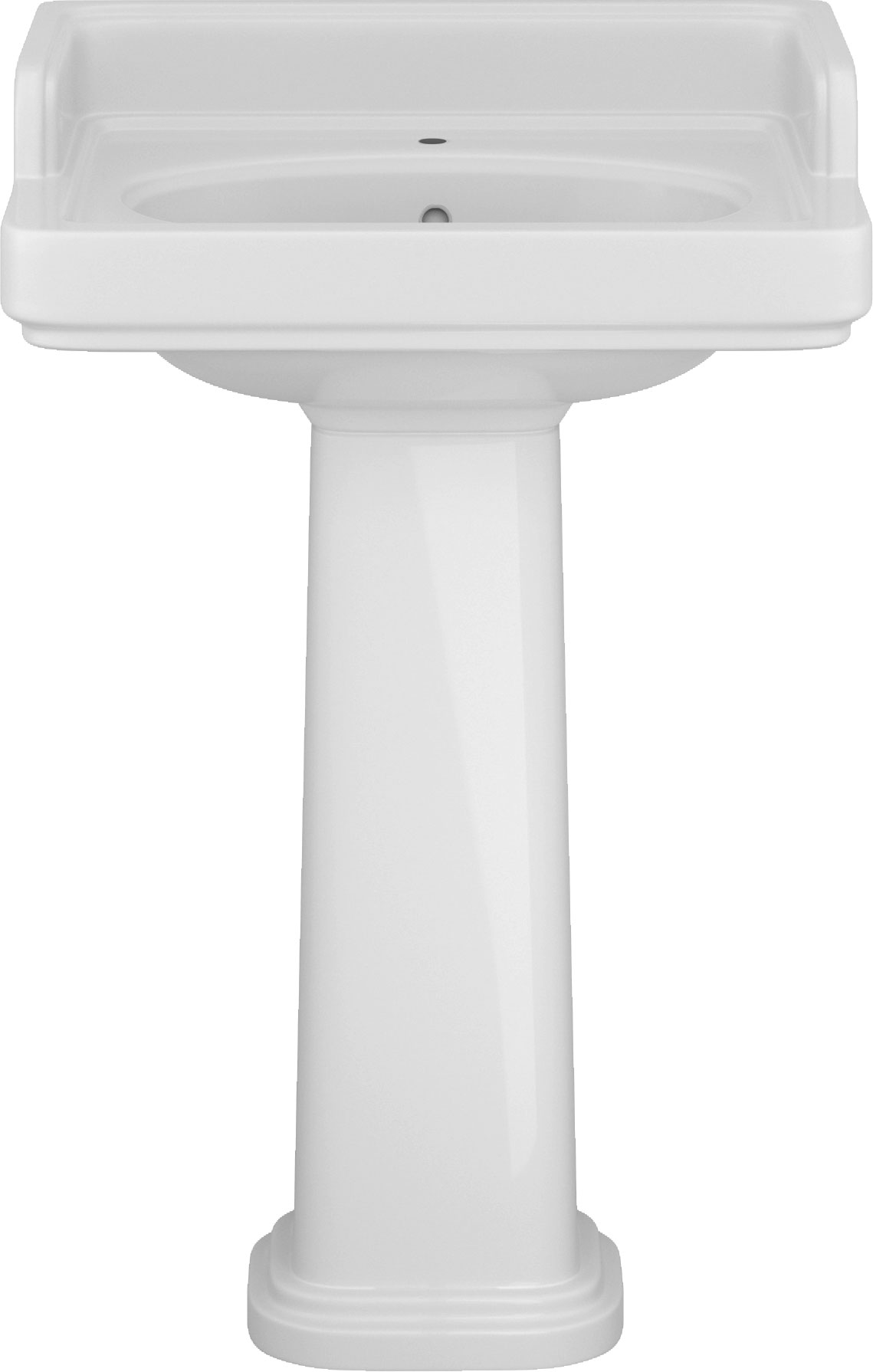 Раковина POMPEI подвесная/мебельная 60, белая глянцевая