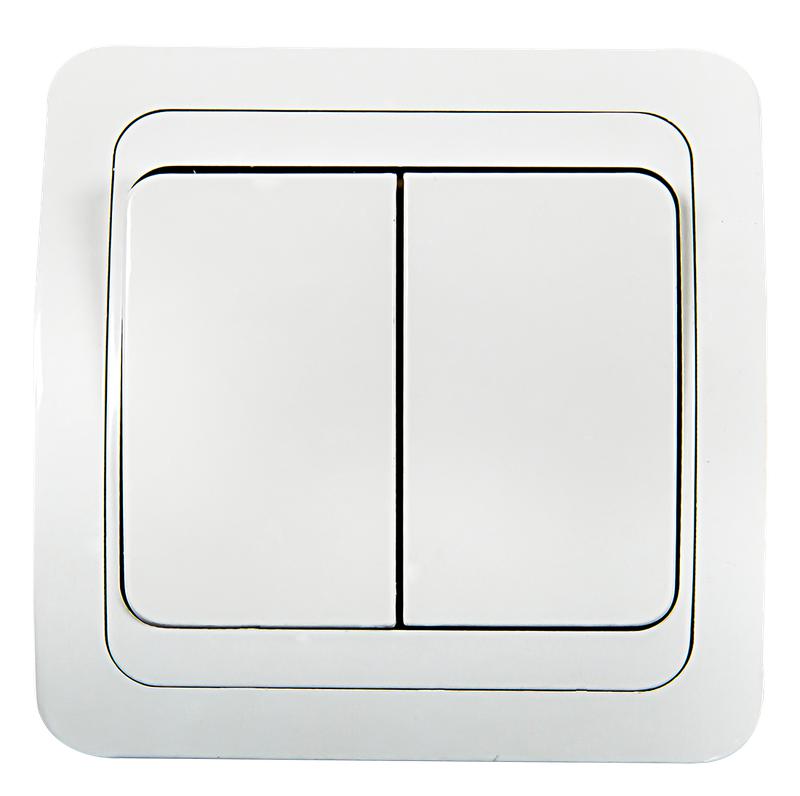 Выключатель 2-кл. СП Classico 2023 10А IP20 бел. ASD / IN HOME 4680005959860