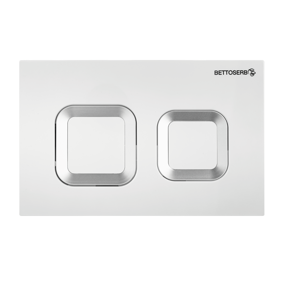 Клавиша смыва BETTOSERB белый глянец + хром глянец SMART