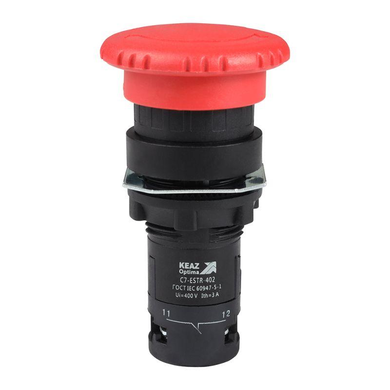 Кнопка аварийного останова OptiSignal Compact D22 С7-ESTR-402 красн. 2НЗ XB7ES544P КЭАЗ 362130