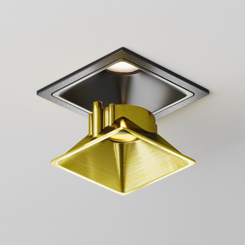 Рамка-отражатель декоративная для светильников Alfa LED латунь Maytoni Ring8-10W-SQ-BS
