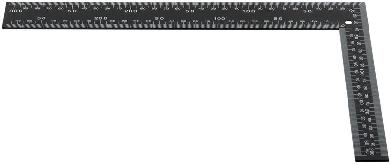 Угольник столярный 200х300мм цельнометал. крашеная шкала КУРС 19618