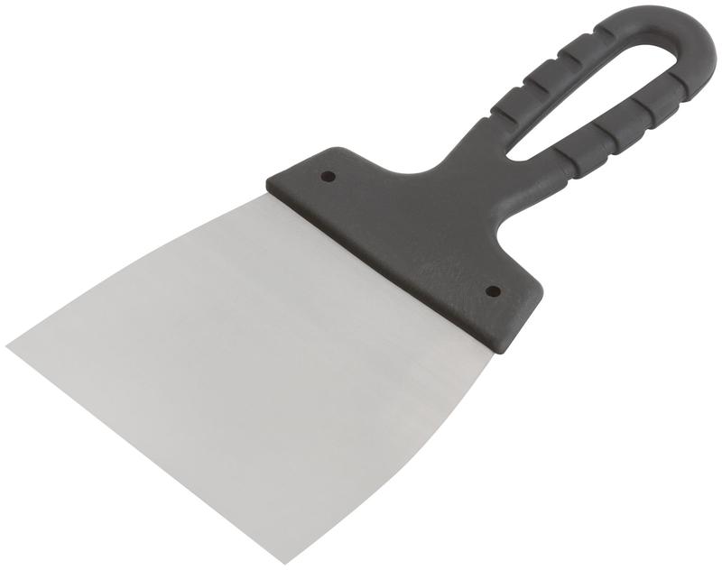 Шпатель лезвие нержавеющая сталь пластиковая ручка 100мм MOS 06564М