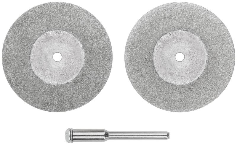 Круг с алмазным напылением 2шт и штифт диам. 3мм 40мм FIT 36932