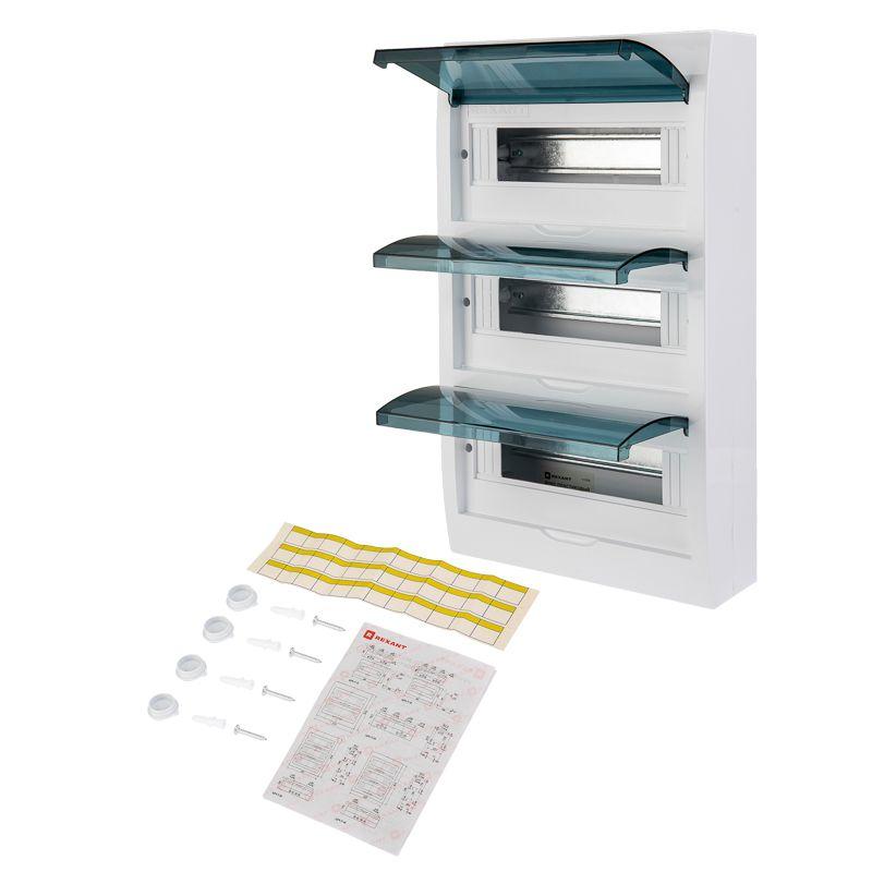 Бокс ЩРН-П-36 IP41 пластик. бел. Rexant 11-0336