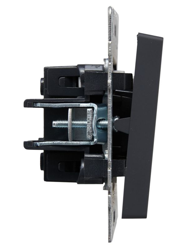 Выключатель 2-кл. СП BRITE ВС10-2-1-БрГ 10А с индик. механизм графит IEK BR-V20-1-10-K53