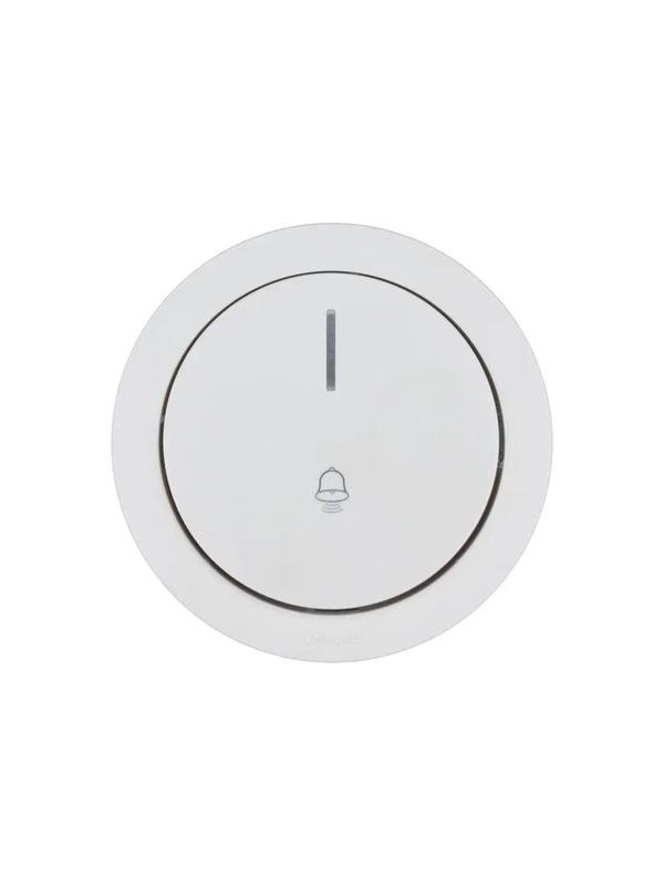 Кнопка звонка СП OSEN с подсветкой механизм бел. LEZARD 743-0288-108