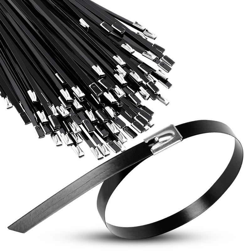 Хомут кабельный 7.9х500 сталь ANSI 316 с покрытием TOKOV ELECTRIC TKE-HM316-7.9-500-C/100