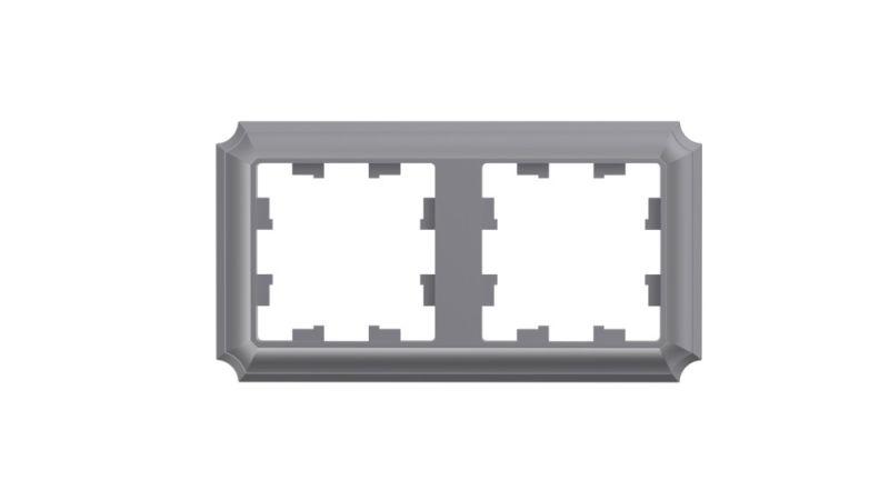 Рамка 2-м AtlasDesign Antique универс. сталь SE ATN100902