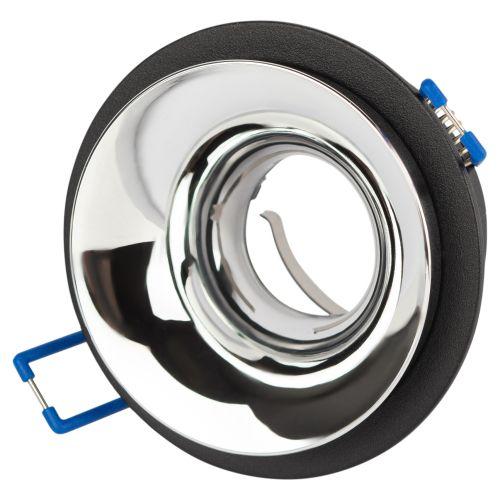 Светильник декоративный KL103 BK/CH MR16 GU5.3 встраив. черн. хром ЭРА Б0056355