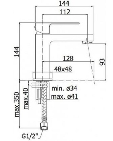 Смеситель для раковины Paffoni ELLE EL071CR Хром