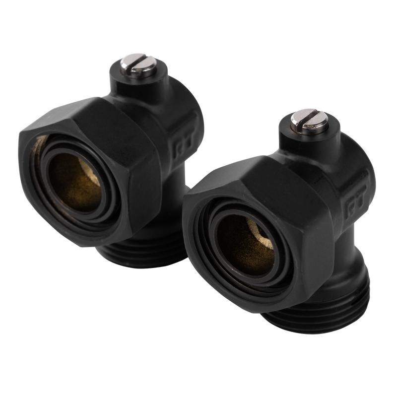 Набор нижнего подключения угловой раздельный 3/4х3/4ЕК черн. Royal Thermo НС-1559437