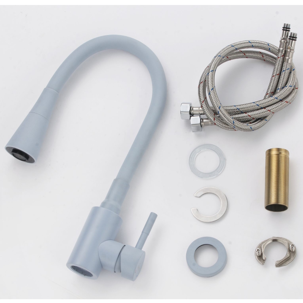 Смеситель для кухни Savol S-3002QM, серый