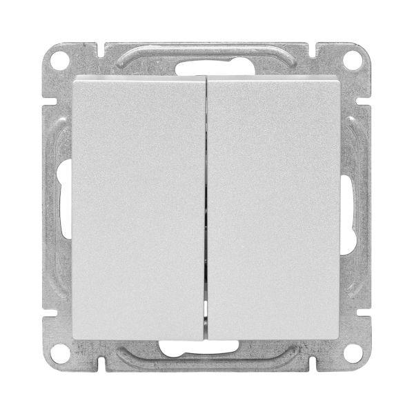 Выключатель проходной 2-кл. СП Эпика механизм алюм. EKF UP1-SWA-21