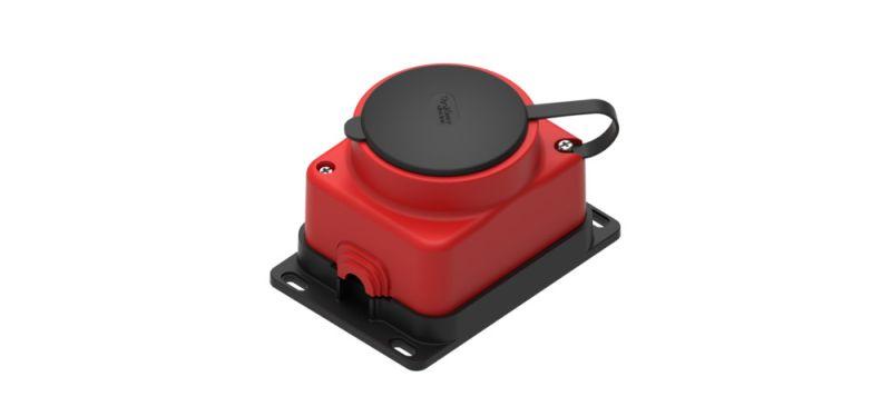 Розетка ОП MultiSet 16А 2P+E 250В IP44 каучук красн. SE MST4403RD