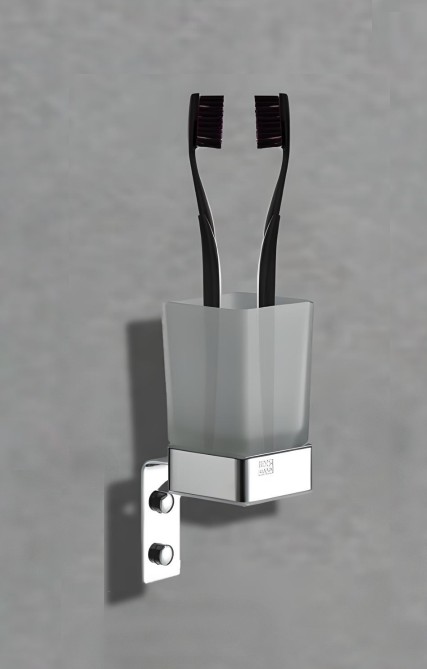 Держатель CR-D01-06 из нержавеющей стали  со стаканом для зубных щеток BOCH MANN, цвет хром