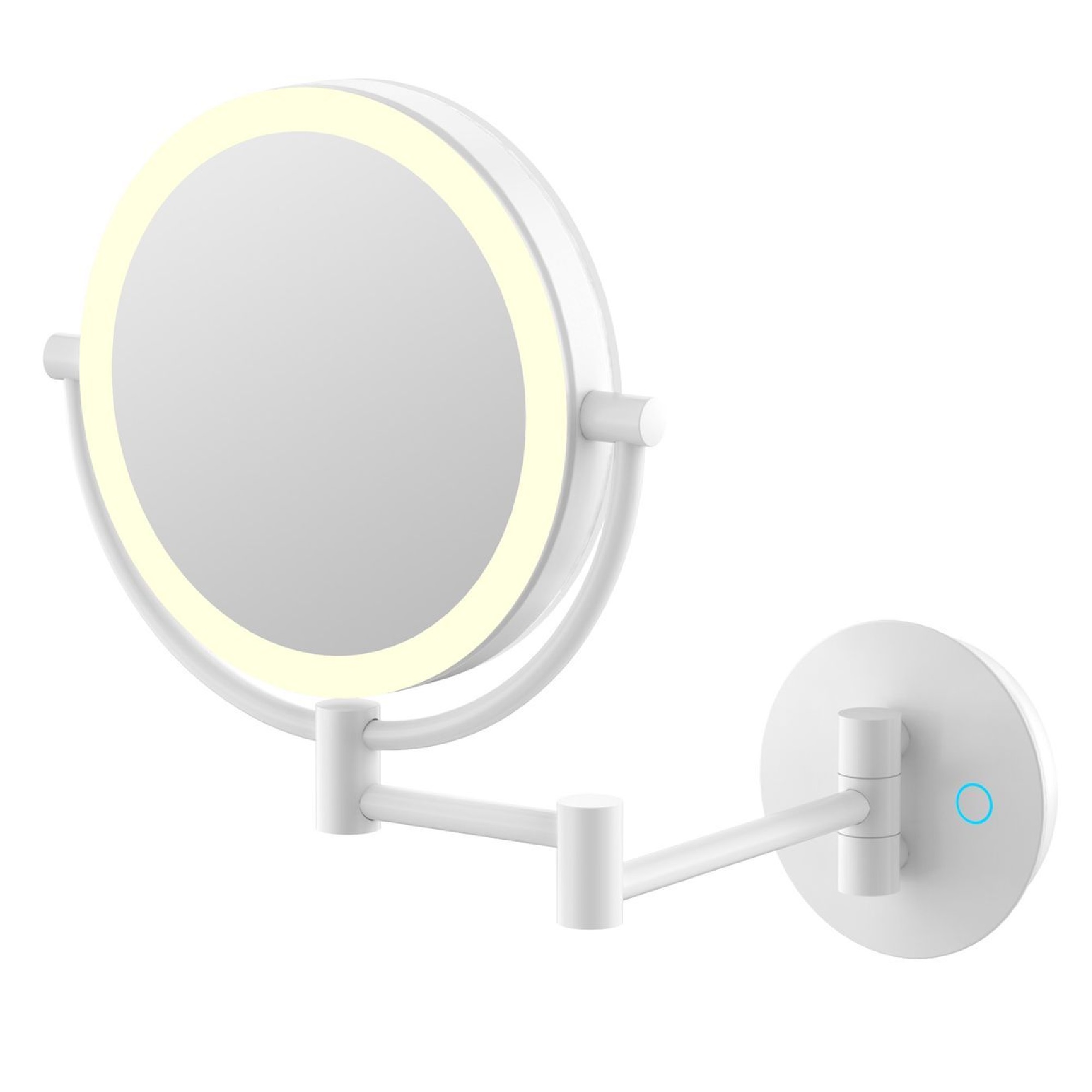 Зеркало косметическое с подсветкой JAVA S-M222W, белый